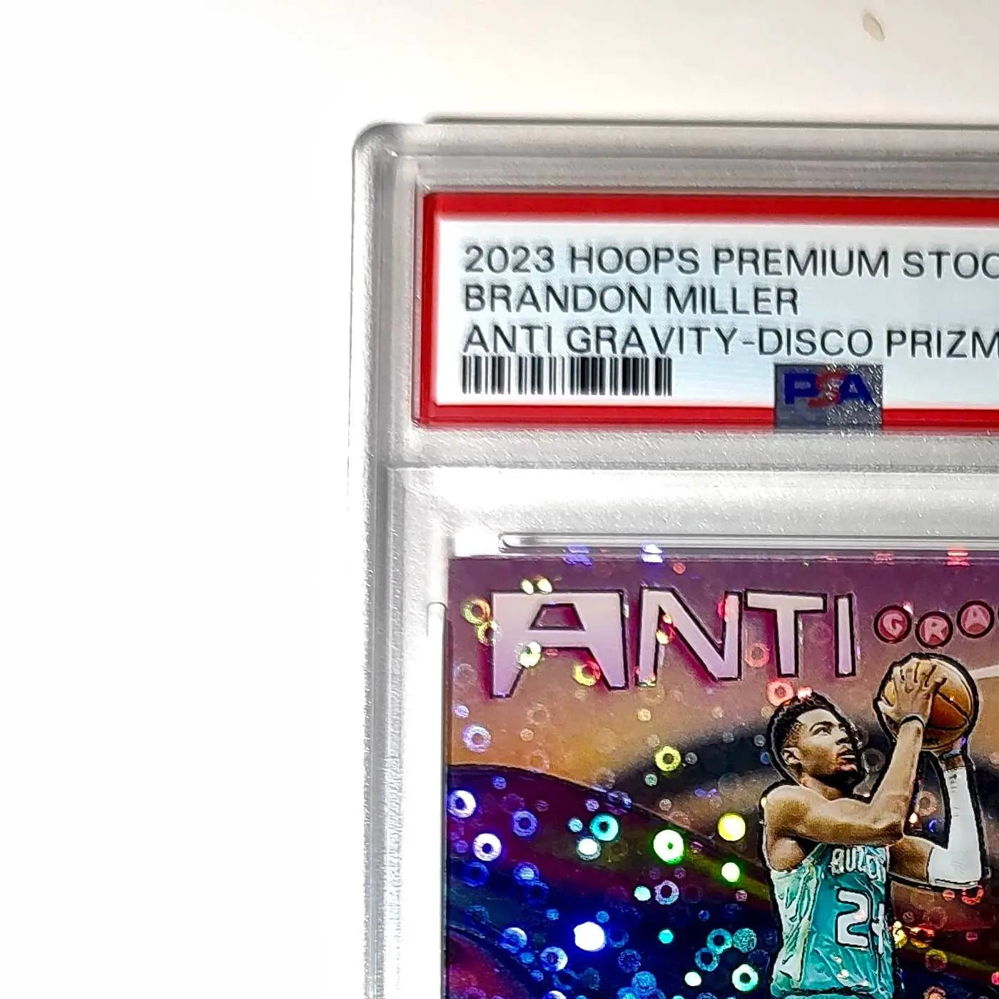 Brandon Miller 2023 Panini Hoops Premium Anti Gravity #11 Disco Prizm PSA 10 Gem