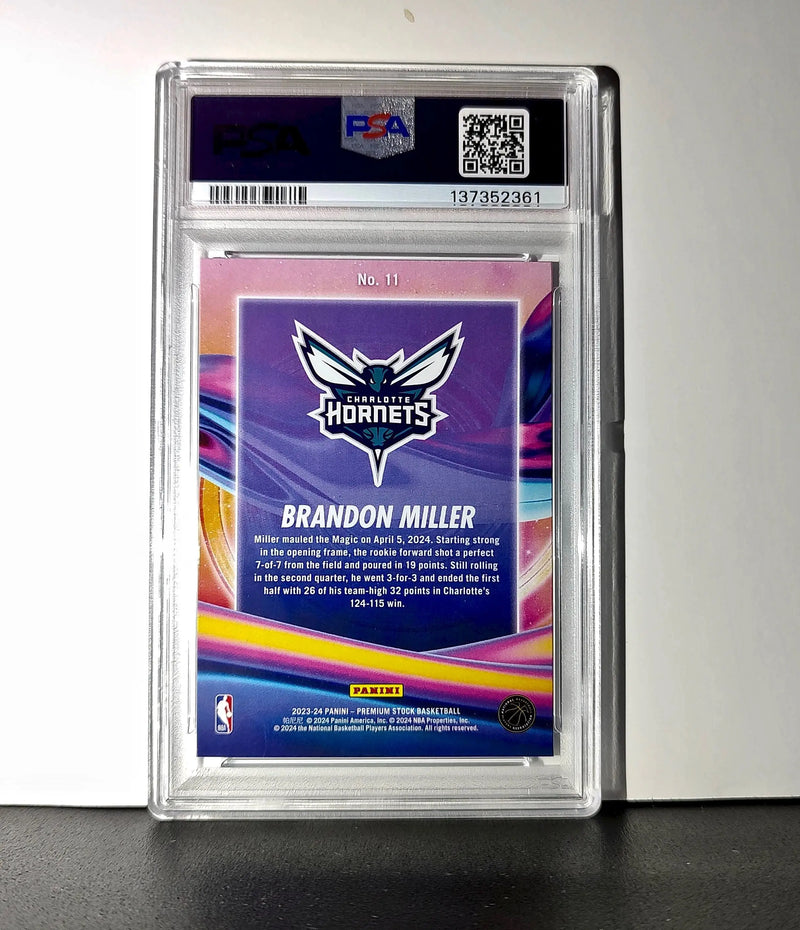 Brandon Miller 2023 Panini Hoops Premium Anti Gravity #11 PSA 10 Gem Mint