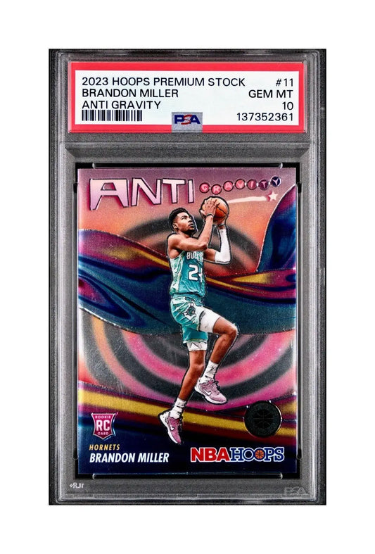 Brandon Miller 2023 Panini Hoops Premium Anti Gravity #11 PSA 10 Gem Mint - Basketball Card Single