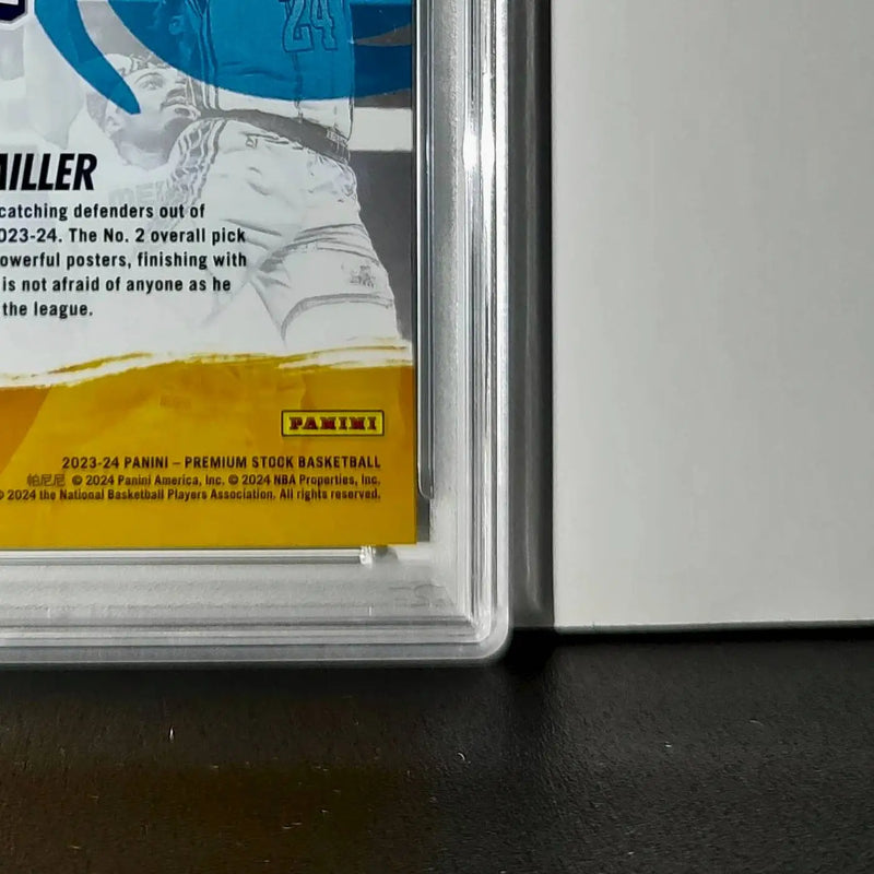Brandon Miller 2023 Panini Hoops Premium Attack the Rack #10 Disco Prizm PSA 10