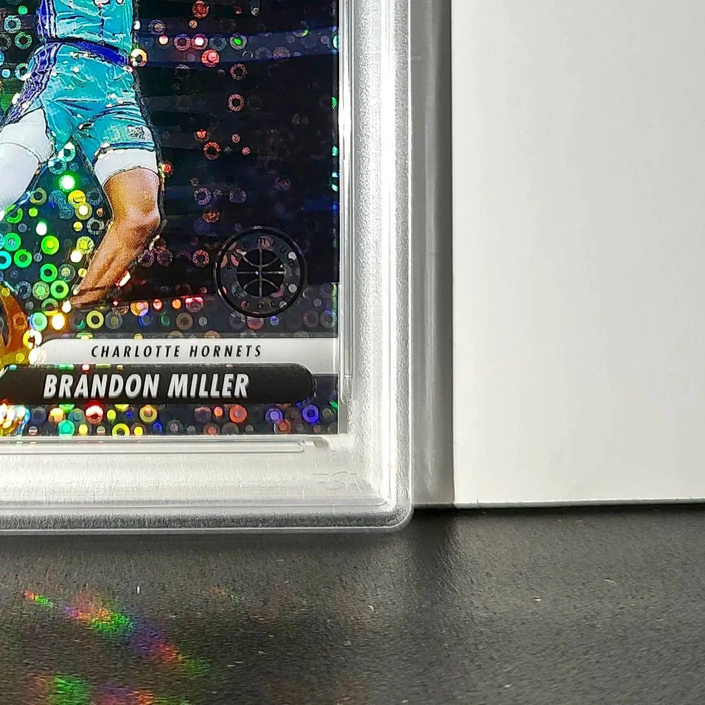 Brandon Miller 2023 Panini Hoops Premium Attack the Rack #10 Disco Prizm PSA 10