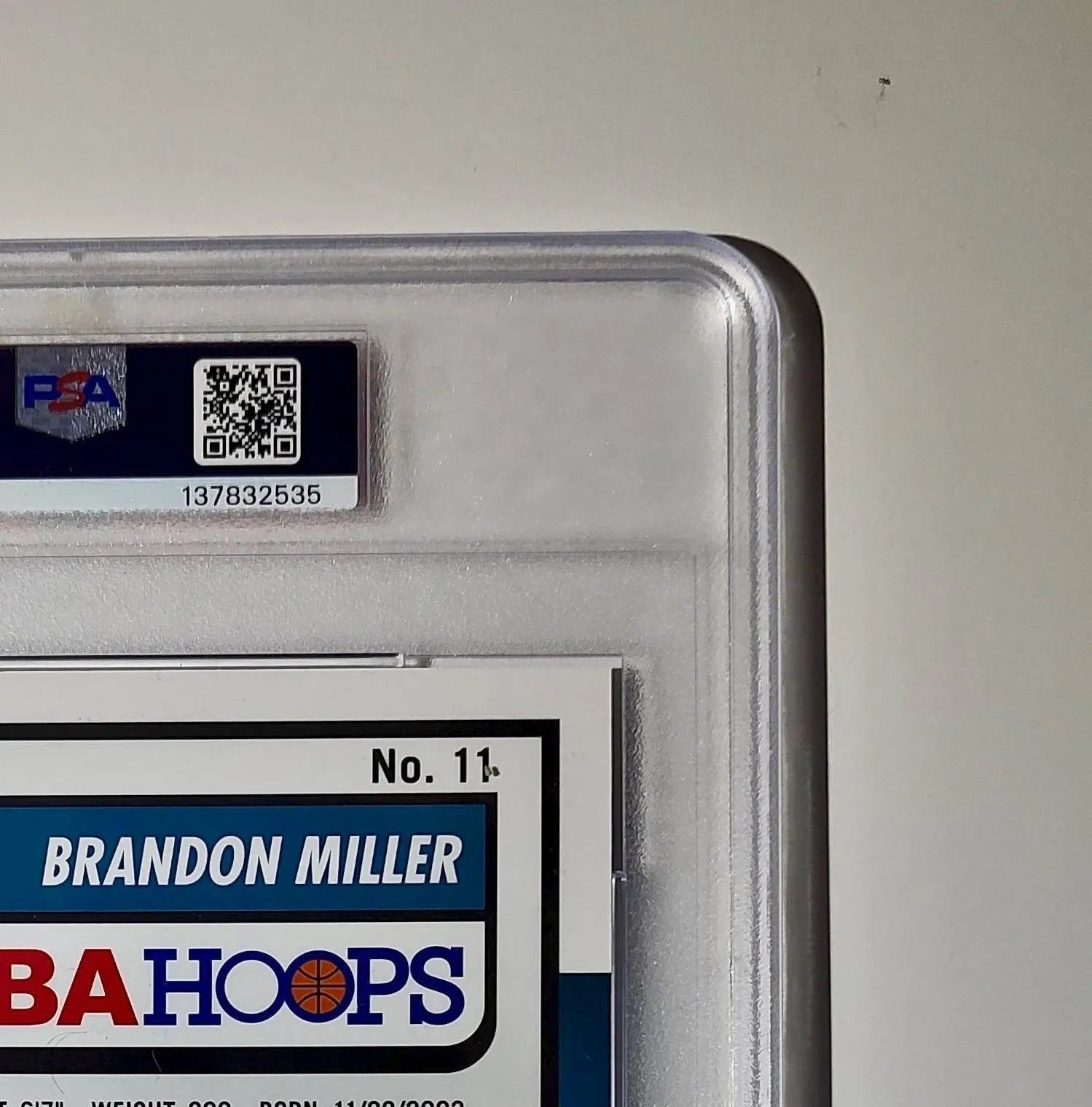Brandon Miller 2023 Panini Premium Stock NBA Hoops #11 Jumbo Rookie PSA 6 EX-MT - Basketball Card Single