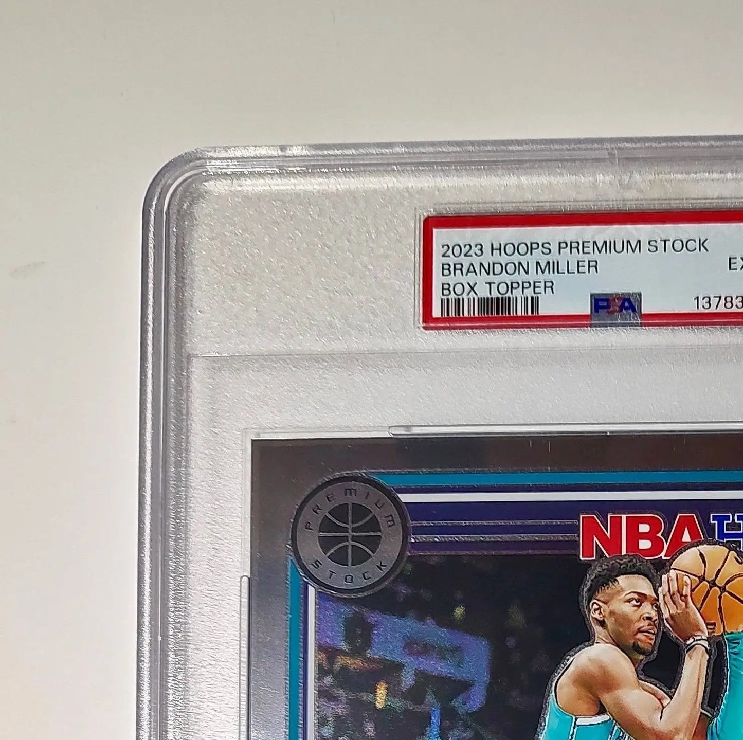 Brandon Miller 2023 Panini Premium Stock NBA Hoops #11 Jumbo Rookie PSA 6 EX-MT - Basketball Card Single
