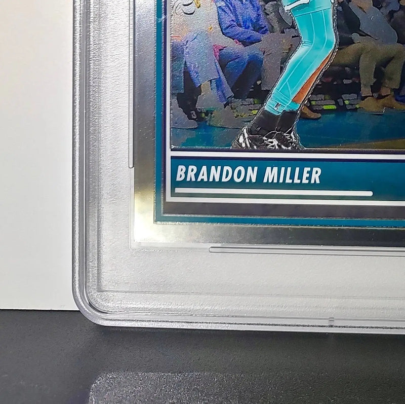 Brandon Miller 2023 Panini Premium Stock NBA Hoops #11 Jumbo Rookie PSA 6 EX-MT - Basketball Card Single