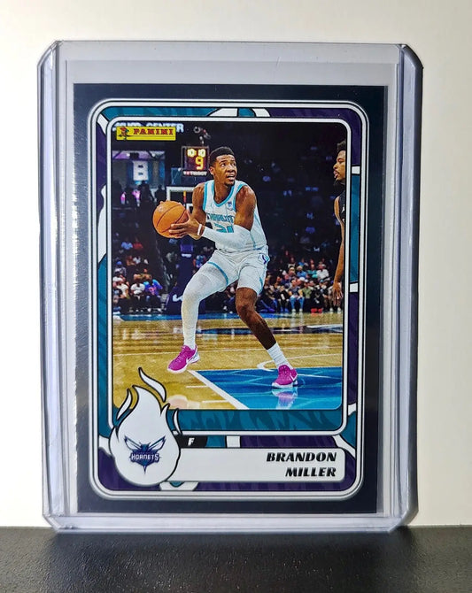 Brandon Miller Rookie 2024-25 Panini NBA #21 Foil Sticker Card Charlotte Hornets - Basketball Card Single