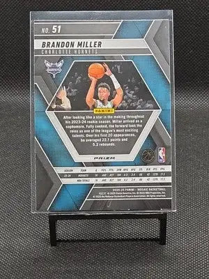 Brandon Miller Silver Prizm 2024-25 Panini Mosaic #51 - Basketball Card Single
