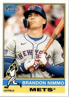 Brandon Nimmo - 2025 Topps Heritage - #37 - Baseball - Baseball Card Single