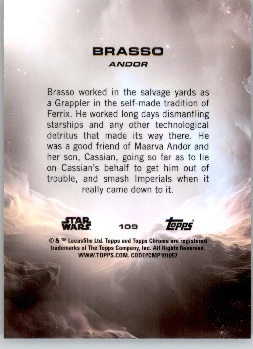 Brasso - 2025 Topps Chrome Star Wars Sapphire - #109 - Non_sport - Star Wars Card Single