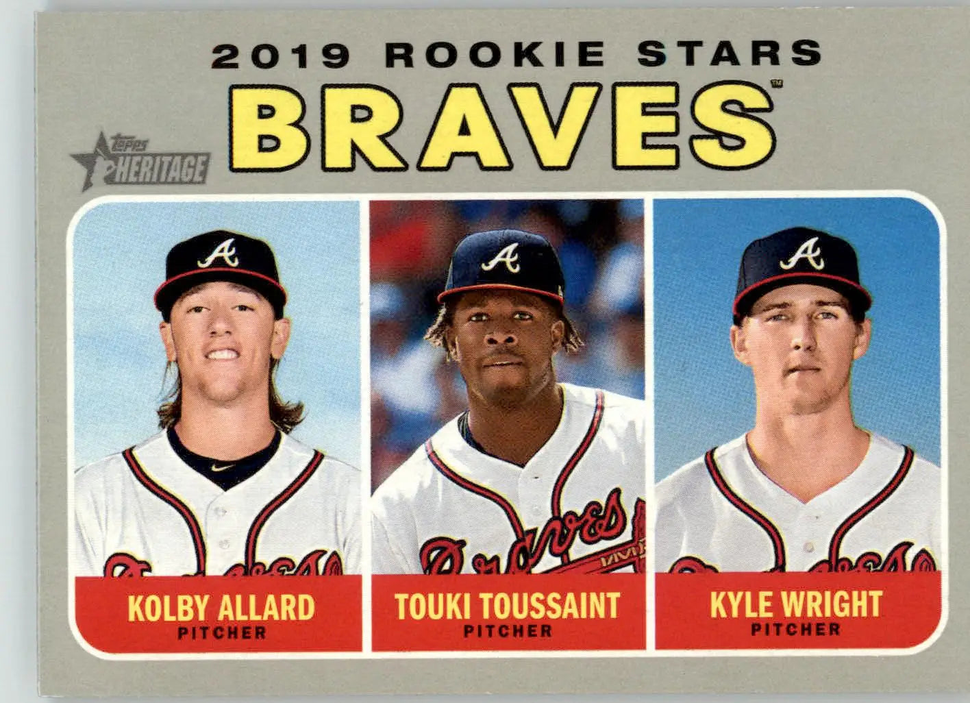 Braves 2019 Rookie Stars - 2019 Topps Heritage - #399 - Rookie Baseball
