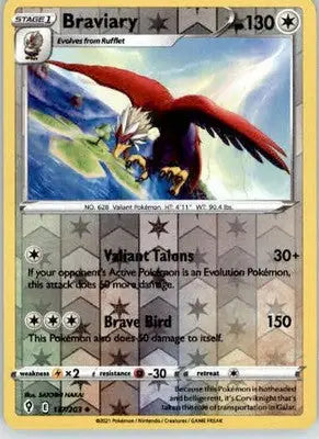 Braviary - SWSH07: Evolving Skies - 137/203 - Reverse Holo LP - Pokémon Card Single