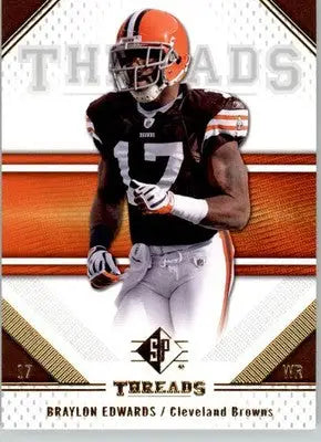 Braylon Edwards - 2009 SP Threads - #12 - Football - Football Card Single