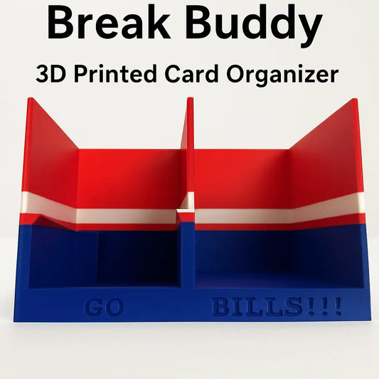 Break Buddy XL Buffalo Bills Card Organizer Holds 250 Sleeves 100 Toploaders - Card Supplies