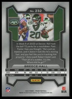 Breece Hall 2023 Panini Prizm #232 New York Jets