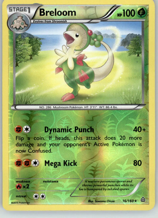 Breloom - Primal Clash - 16/160 - Reverse Holo LP Pokemon - Pokémon Card Single