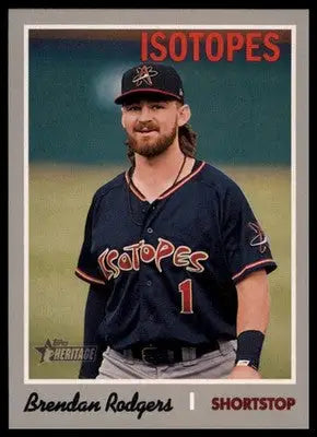 Brendan Rodgers 2019 Topps Heritage Minor League #176 Albuquerque Isotopes - Baseball Card Single