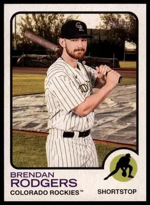 Brendan Rodgers 2022 Topps Heritage #87 Colorado Rockies - Baseball Card Single