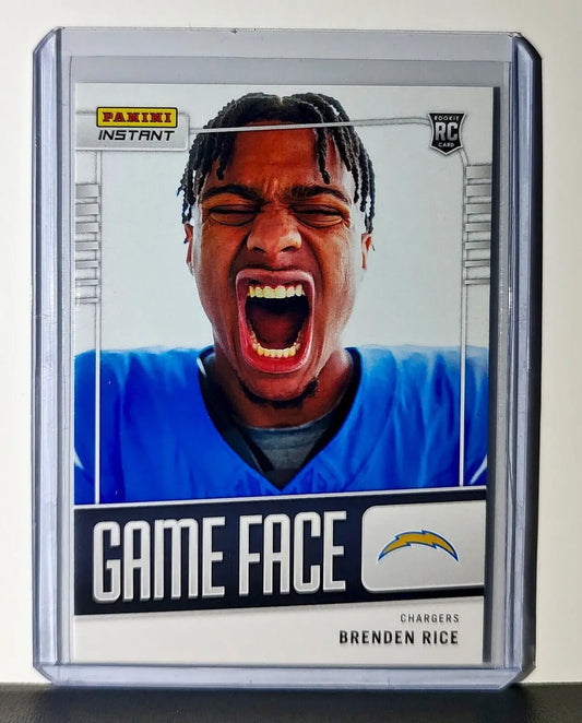 Brenden Rice 2024 Panini Game Face #36 NFL Rookie Card LA Chargers 1/331 - Football Card Single