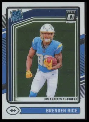 Brenden Rice Rookie 2024 Donruss Optic #213 Los Angeles Chargers