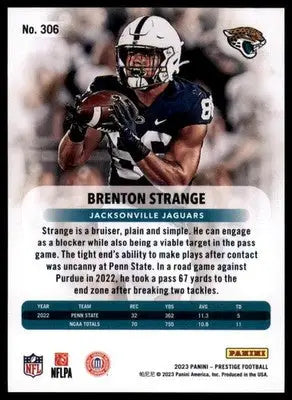 Brenton Strange Rookie 2023 Panini Prestige #306 Jacksonville Jaguars