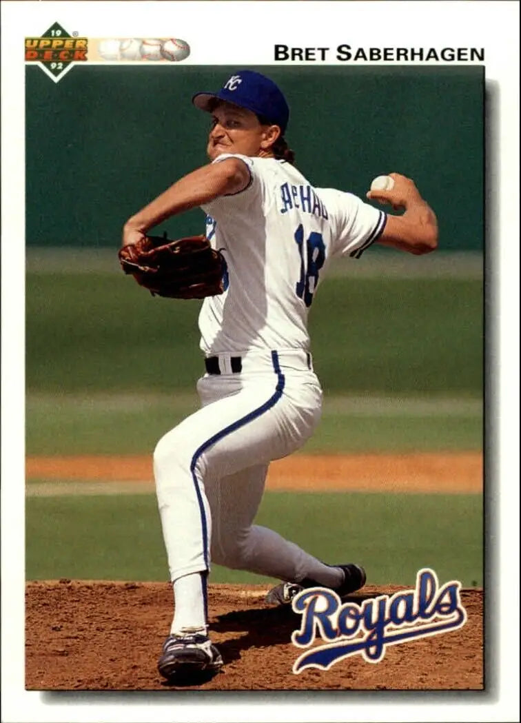Bret Saberhagen 1992 Upper Deck MLB #233 Baseball Card Kansas City Royals - Baseball Card Single