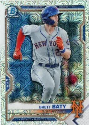 Brett Baty 2021 Bowman Chrome Prospects Mojo Refractor #BCP-237 New York Mets - Baseball Card Single