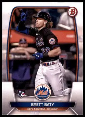 Brett Baty Rookie 2023 Bowman #80 New York Mets - Baseball Card Single