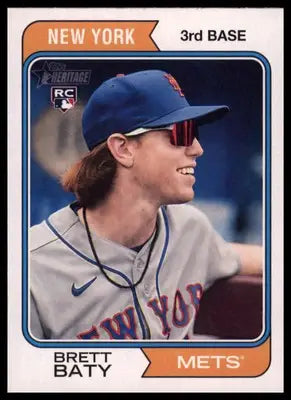 Brett Baty Rookie 2023 Topps Heritage #265 New York Mets - Baseball Card Single
