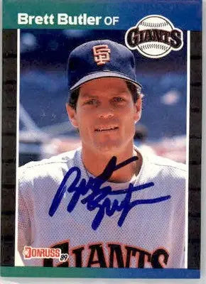 Brett Butler - 1989 Donruss - #217 - AUTO Baseball - Baseball Card Single