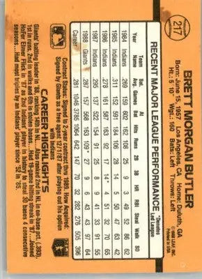 Brett Butler - 1989 Donruss - #217 - AUTO Baseball - Baseball Card Single