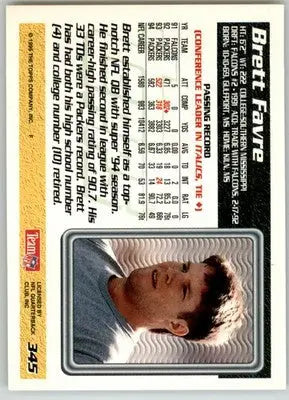 Brett Favre - 1995 Topps - #345 - Football - Football Card Single