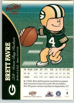 Brett Favre - 1999 Pacific - #151 - Football - Football Card Single