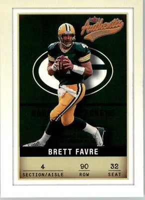 Brett Favre - 2002 Fleer Authentix - #90 - Football - Football Card Single