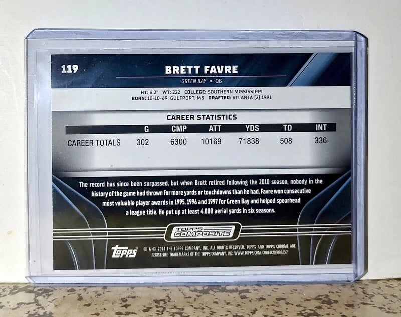 Brett Favre 2023 Topps Chrome Black NFL #119 Football Card Green Bay Packers - Football Card Single