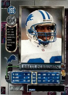 Brett Perriman - 1997 Metal Universe - #155 - Football - Football Card Single