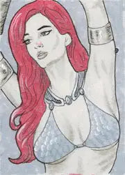 Breygent Dynamite Red Sonja 2012 Sketch Card by Dan Bergren - Non-Sport Single