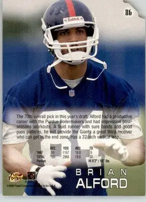 Brian Alford - 1998 Playoff Absolute Retail - #86 - RC Football - Football Card Single