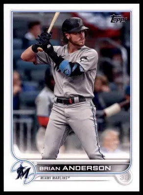 Brian Anderson 2022 Topps #19 Miami Marlins - Baseball Card Single