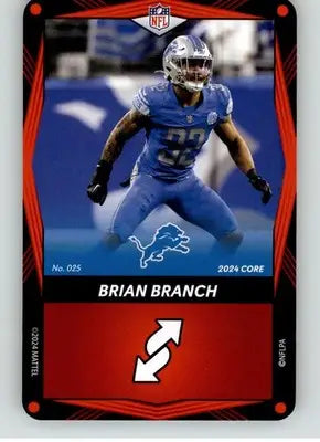 Brian Branch - 2024 UNO Elite Core Edition - Red - #025 - Football - Football Card Single