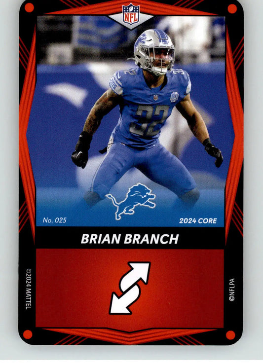 Brian Branch - 2024 UNO Elite Core Edition - Red - #025 - Football - Football Card Single