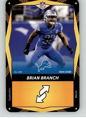 Brian Branch - 2024 UNO Elite Core Edition - Yellow - #025 - Football - Football Card Single