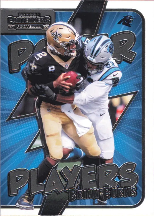 Brian Burns 2022 Panini Contenders Power Players #PWR-BBU Carolina Panthers Card - Football Card Single
