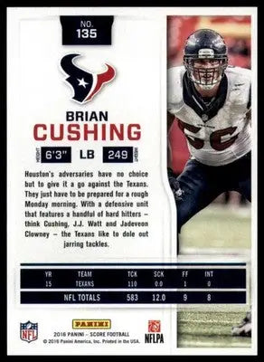 Brian Cushing 2016 Score #135 Houston Texans