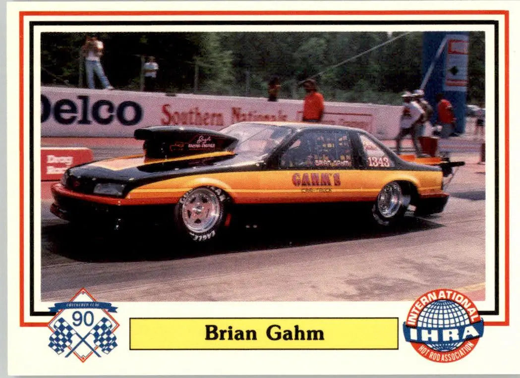 Brian Gahm - 1990 Checkered Flag IHRA - #14 - Racing - Racing Card Single