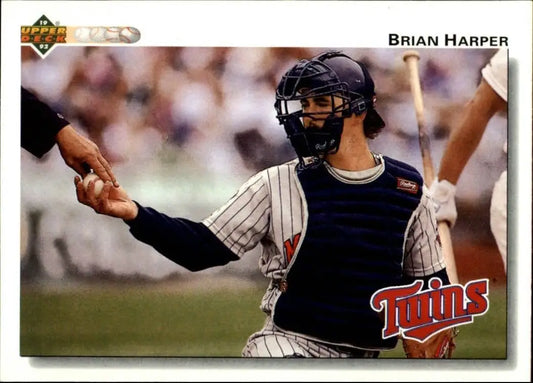 Brian Harper 1992 Upper Deck MLB #527 Baseball Card Minnesota Twins - Baseball Card Single