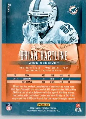 Brian Hartline - 2014 Panini Prestige - #9 - Football - Football Card Single