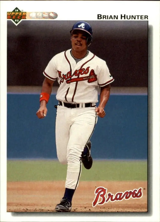 Brian Hunter 1992 Upper Deck MLB #366 Baseball Card Atlanta Braves - Baseball Card Single