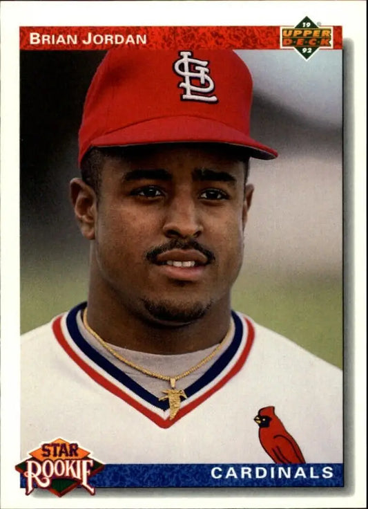 Brian Jordan 1992 Upper Deck MLB #3 Rookie Baseball Card St. Louis Cardinals - Baseball Card Single