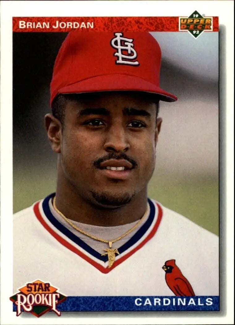 Brian Jordan 1992 Upper Deck MLB #3 Rookie Baseball Card St. Louis Cardinals - Baseball Card Single