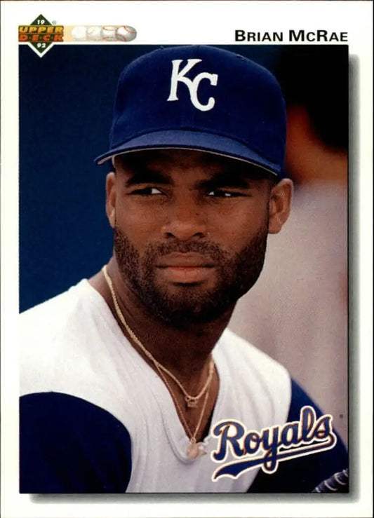 Brian McRae 1992 Upper Deck MLB #157 Baseball Card Kansas City Royals - Baseball Card Single