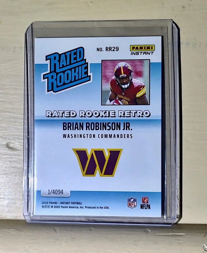 Brian Robinson Jr 2022 NFL Panini #29 Rated Rookie Retro Football Card 1/4094 - Football Card Single